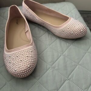 Cat & Jack Pink Rhinestone Flats